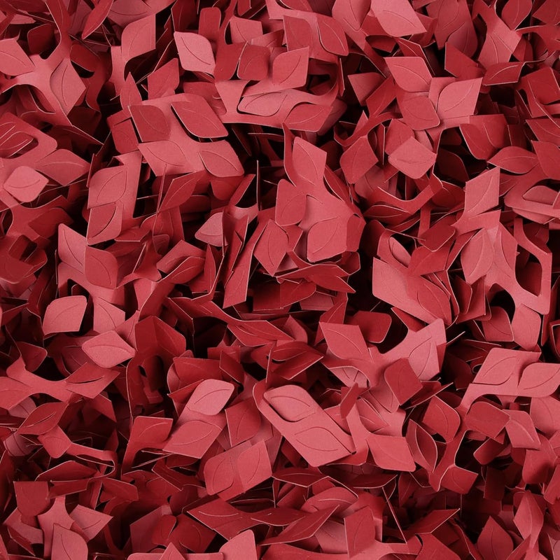 PACKQUEEN Crinkle Cut Paper Shred Filler, Metallic Gold and Green Shredded Paper for Gift Baskets, Crinkle Paper for Gift Wrapping (Deep Red) - Image 1